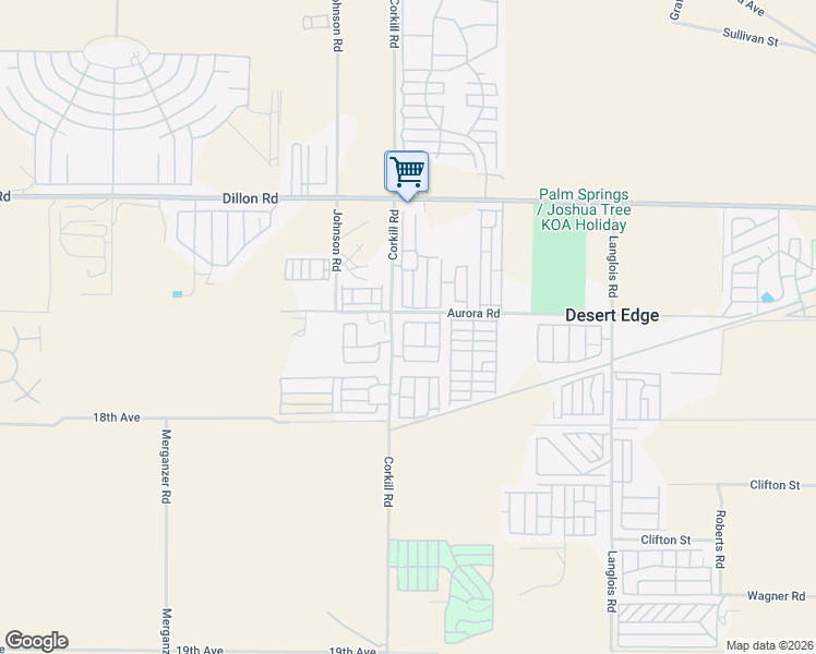 map of restaurants, bars, coffee shops, grocery stores, and more near in Desert Edge