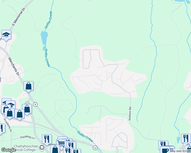 map of restaurants, bars, coffee shops, grocery stores, and more near 303 Gun Range Road in Dallas