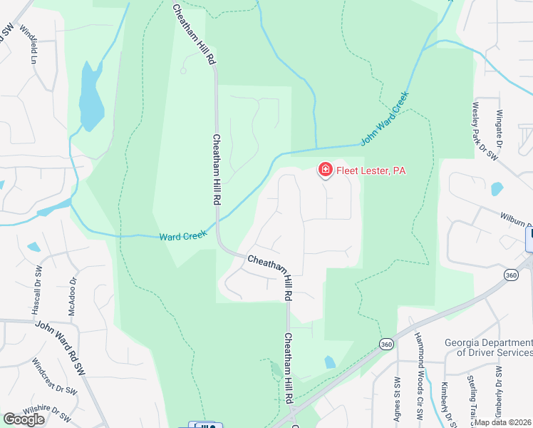 map of restaurants, bars, coffee shops, grocery stores, and more near 1420 Livingston Drive Southwest in Marietta