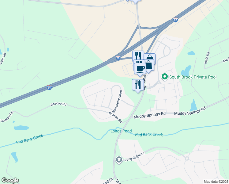 map of restaurants, bars, coffee shops, grocery stores, and more near 305 Baneberry Loop in Lexington