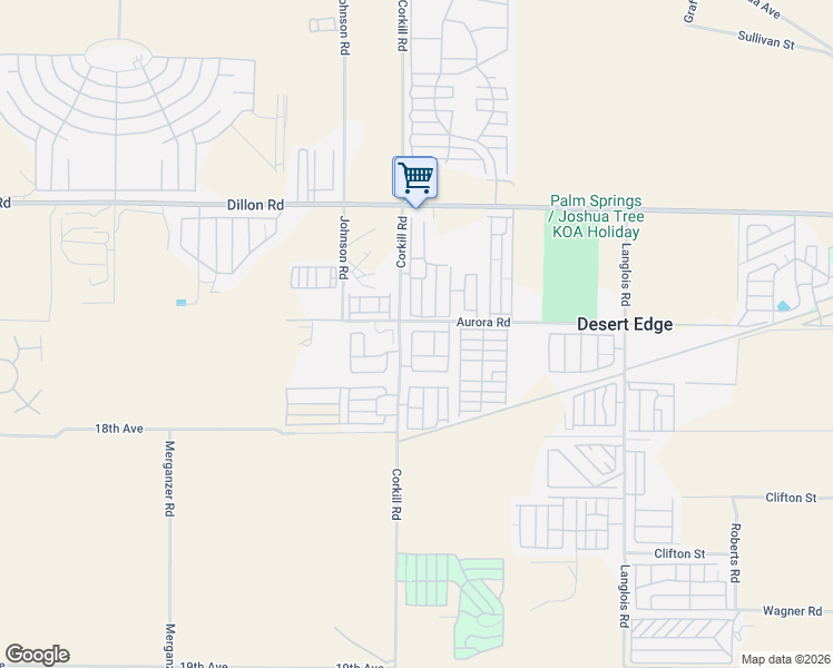 map of restaurants, bars, coffee shops, grocery stores, and more near in Desert Edge