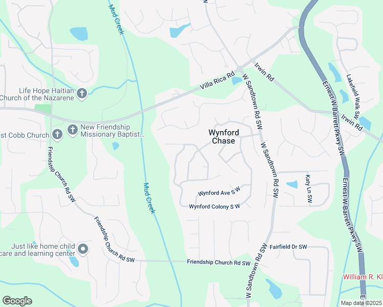 map of restaurants, bars, coffee shops, grocery stores, and more near 1387 Wynford Gate South West in Marietta