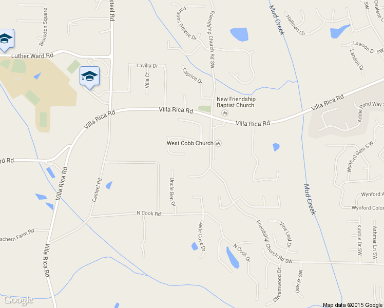 map of restaurants, bars, coffee shops, grocery stores, and more near 3529 Glen Devon Drive Southwest in Powder Springs