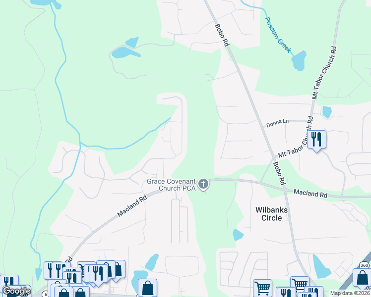 map of restaurants, bars, coffee shops, grocery stores, and more near 116 Dublin Way in Dallas