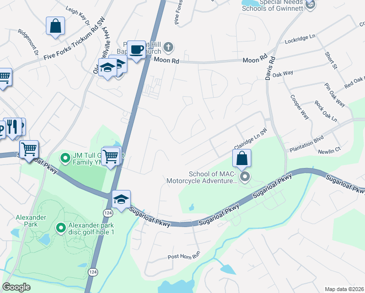 map of restaurants, bars, coffee shops, grocery stores, and more near 871 Channel Drive in Lawrenceville