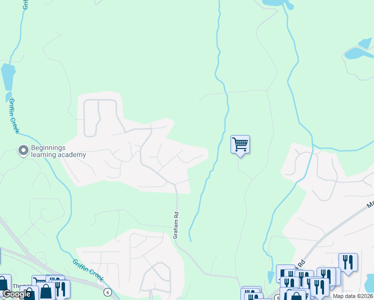 map of restaurants, bars, coffee shops, grocery stores, and more near 123 Cold Water Court in Dallas