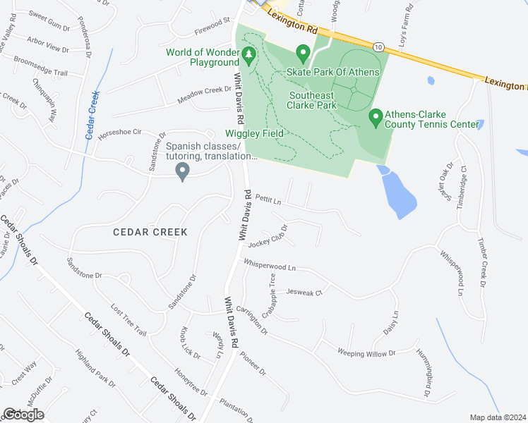 map of restaurants, bars, coffee shops, grocery stores, and more near 187 Shoemaker Court in Athens