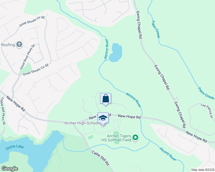 map of restaurants, bars, coffee shops, grocery stores, and more near 1522 Gracebrook Drive in Lawrenceville