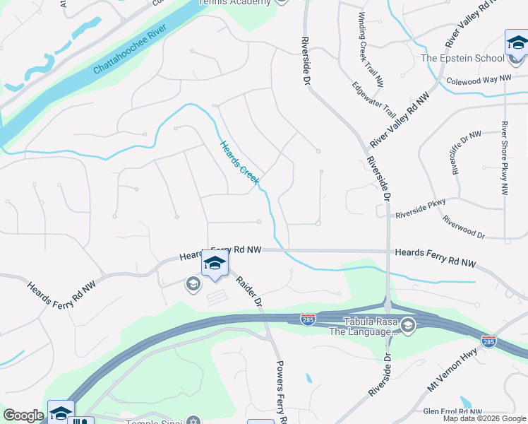 map of restaurants, bars, coffee shops, grocery stores, and more near 785 Overhill Court Northwest in Atlanta