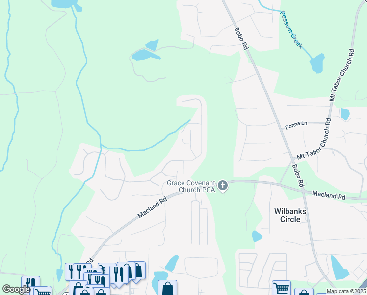 map of restaurants, bars, coffee shops, grocery stores, and more near 29 Donegal Court in Dallas