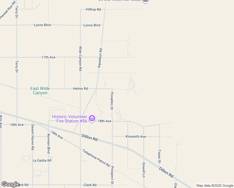 map of restaurants, bars, coffee shops, grocery stores, and more near 73315 Helms Road in Desert Hot Springs