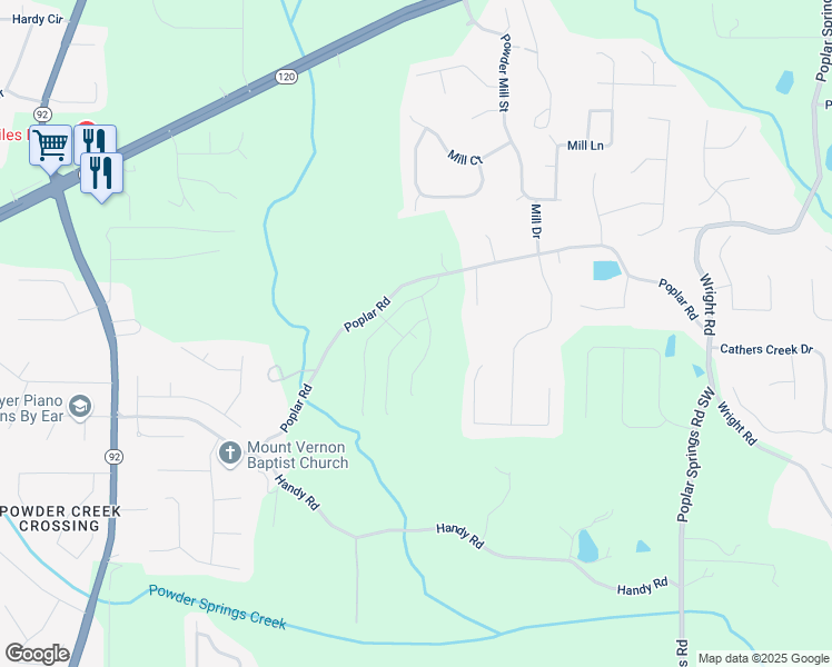 map of restaurants, bars, coffee shops, grocery stores, and more near 41 Balsam Drive in Dallas