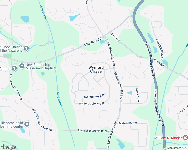 map of restaurants, bars, coffee shops, grocery stores, and more near 2871 Wynford Drive South West in Marietta