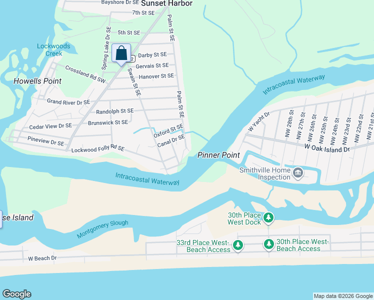 map of restaurants, bars, coffee shops, grocery stores, and more near 3940 Palm Street Southeast in Bolivia