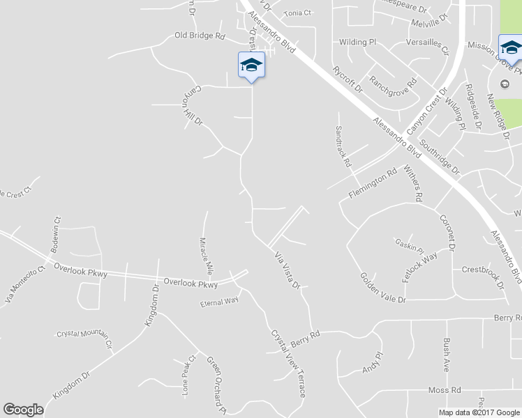 map of restaurants, bars, coffee shops, grocery stores, and more near Promise Lane in Riverside