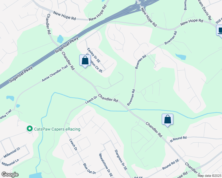 map of restaurants, bars, coffee shops, grocery stores, and more near 255 Helens Manor Drive in Lawrenceville