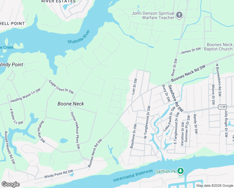 map of restaurants, bars, coffee shops, grocery stores, and more near 3343 Stone Crab Court Southwest in Brunswick