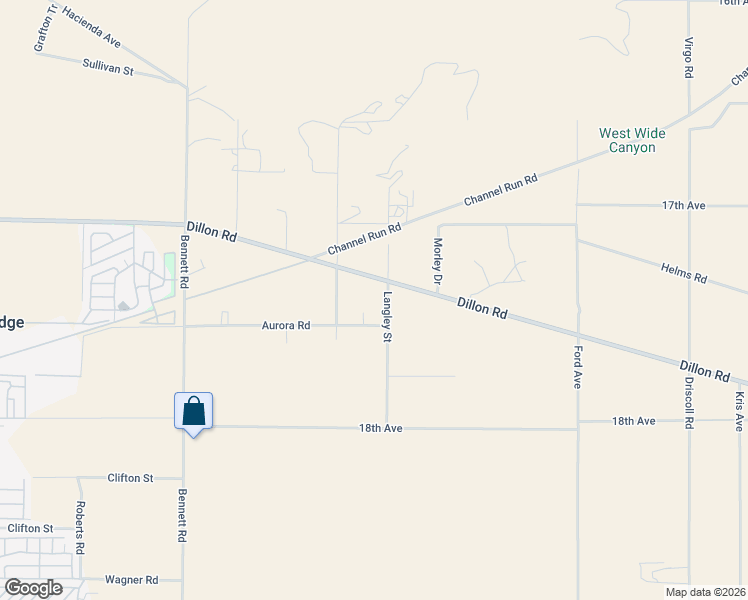 map of restaurants, bars, coffee shops, grocery stores, and more near 71455 Dillon Road in Desert Hot Springs