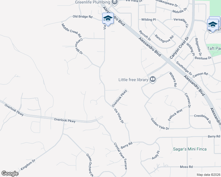 map of restaurants, bars, coffee shops, grocery stores, and more near 1722 Skyhawk Place in Riverside