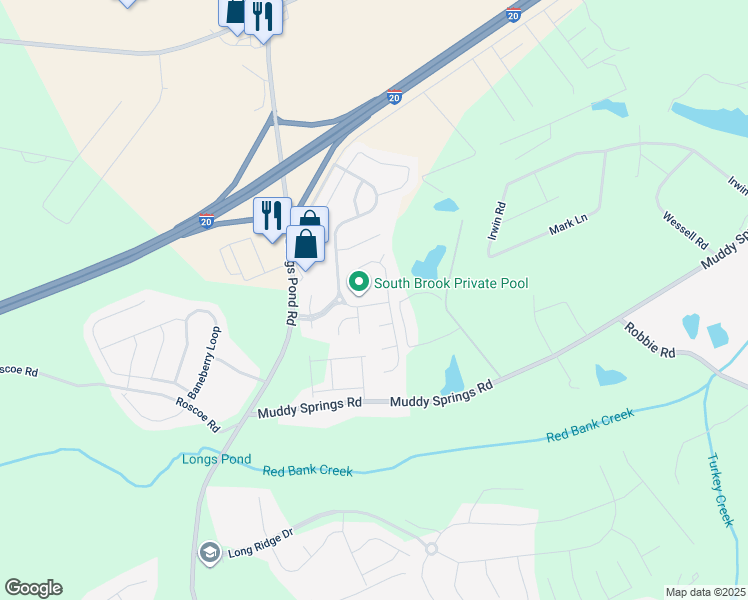map of restaurants, bars, coffee shops, grocery stores, and more near 108 Southbrook Drive in Lexington