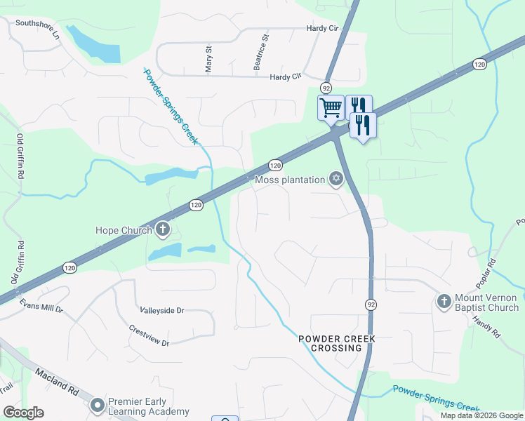 map of restaurants, bars, coffee shops, grocery stores, and more near 102 Sedgefield Drive in Dallas