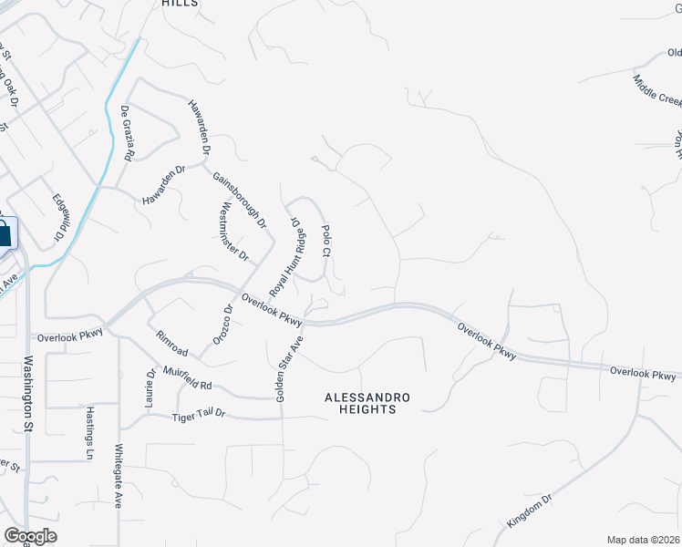 map of restaurants, bars, coffee shops, grocery stores, and more near 2019 Polo Court in Riverside