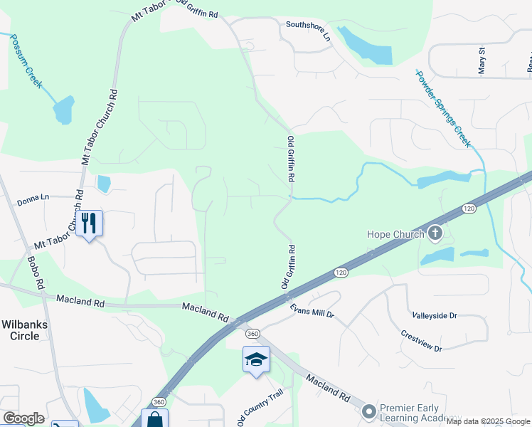 map of restaurants, bars, coffee shops, grocery stores, and more near 51 Brookshire Court in Dallas