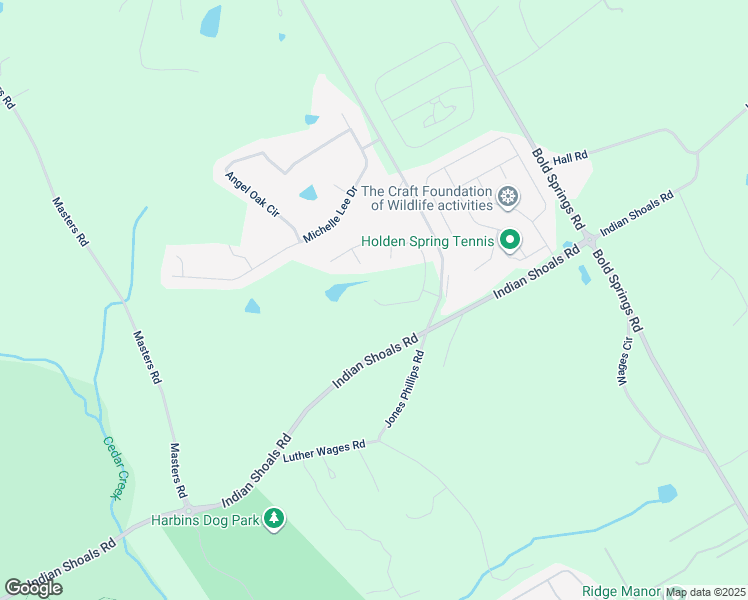 map of restaurants, bars, coffee shops, grocery stores, and more near 3172 Canyon Glen Way in Dacula