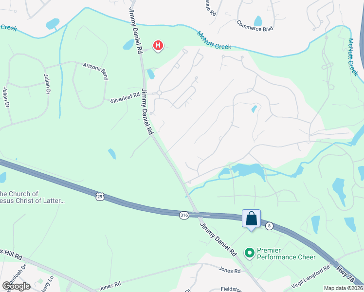 map of restaurants, bars, coffee shops, grocery stores, and more near 1040 Kenway Drive in Bogart