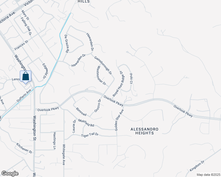 map of restaurants, bars, coffee shops, grocery stores, and more near 6926 Orozco Drive in Riverside