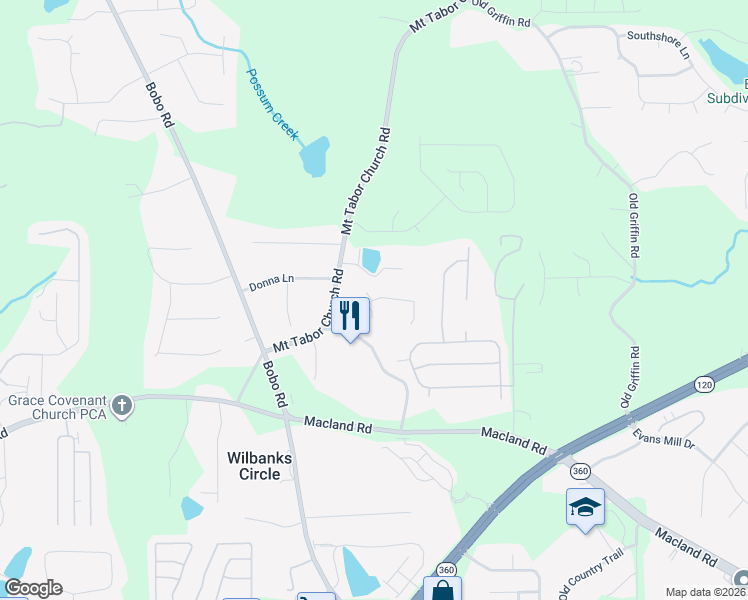 map of restaurants, bars, coffee shops, grocery stores, and more near 534 Spanish Trails Way in Dallas