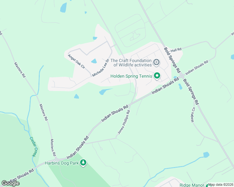 map of restaurants, bars, coffee shops, grocery stores, and more near 2912 Canyon Glen Way in Dacula