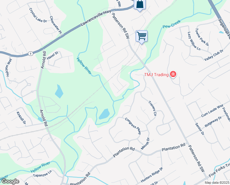 map of restaurants, bars, coffee shops, grocery stores, and more near 2067 Patterson Park Place in Lawrenceville