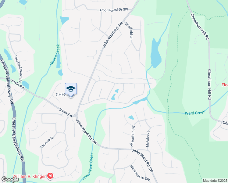 map of restaurants, bars, coffee shops, grocery stores, and more near 992 Gentry Lane in Marietta