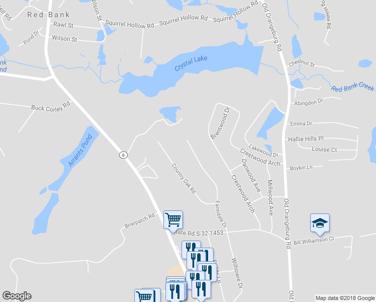 map of restaurants, bars, coffee shops, grocery stores, and more near 265 Farmdale Drive in Lexington