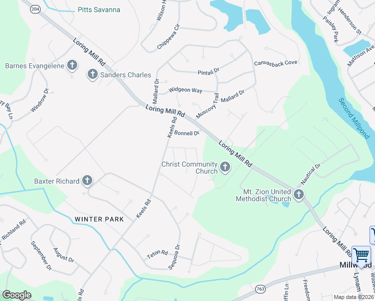 map of restaurants, bars, coffee shops, grocery stores, and more near 105 Setter Court in Sumter