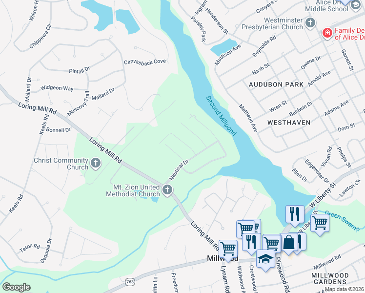 map of restaurants, bars, coffee shops, grocery stores, and more near 155 Loring Mill Road in Sumter
