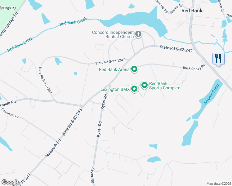 map of restaurants, bars, coffee shops, grocery stores, and more near 201 Kings Point Court in Lexington