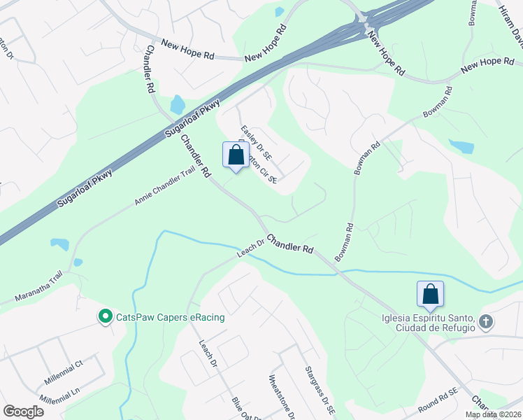 map of restaurants, bars, coffee shops, grocery stores, and more near 200 Helens Manor Drive in Lawrenceville