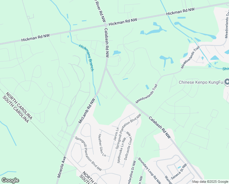 map of restaurants, bars, coffee shops, grocery stores, and more near 871 Calabash Rd NW in Calabash