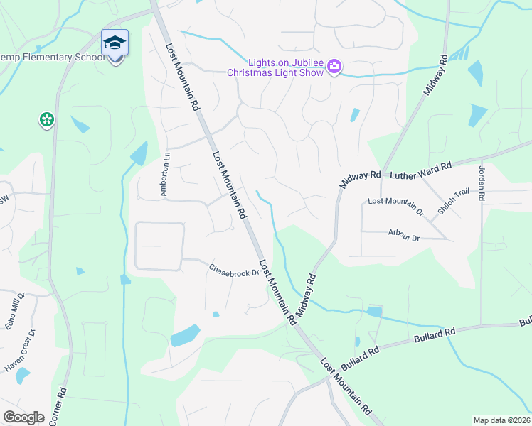 map of restaurants, bars, coffee shops, grocery stores, and more near 1223 Oakleigh Valley Drive in Powder Springs