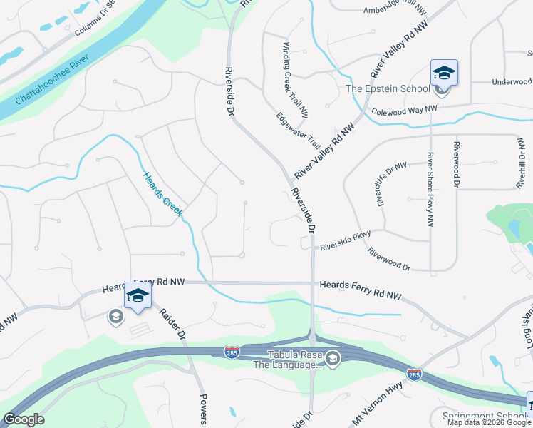 map of restaurants, bars, coffee shops, grocery stores, and more near 45 Old Stratton Chase in Atlanta