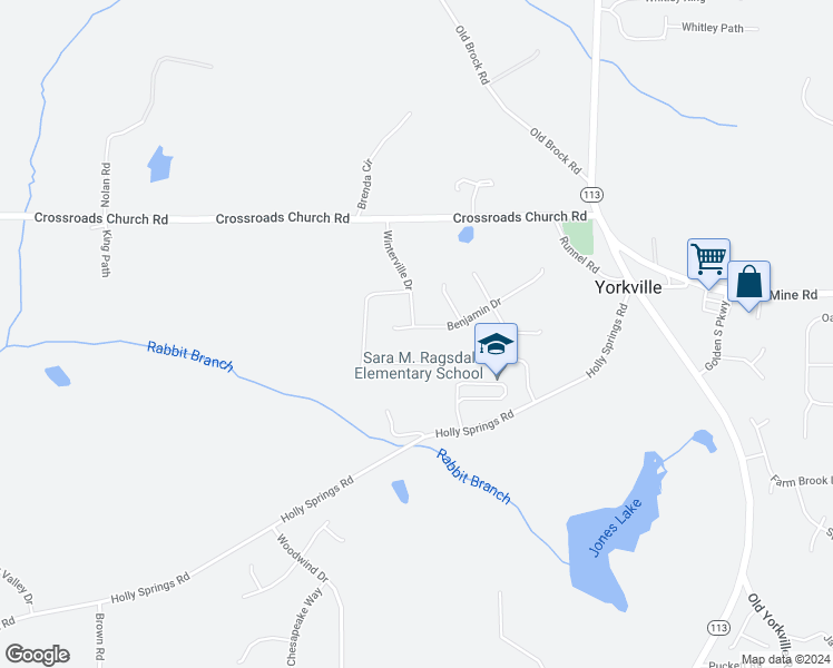 map of restaurants, bars, coffee shops, grocery stores, and more near 343 Benjamin Drive in Rockmart