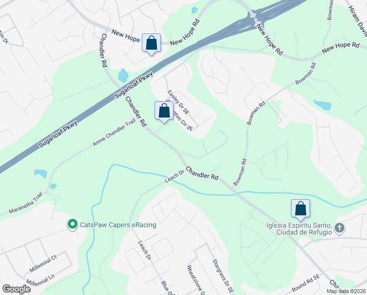 map of restaurants, bars, coffee shops, grocery stores, and more near 200 Helens Manor Drive in Lawrenceville