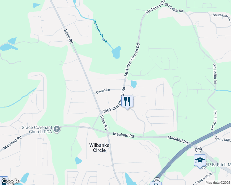 map of restaurants, bars, coffee shops, grocery stores, and more near 51 Cooper Drive in Dallas
