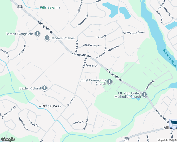 map of restaurants, bars, coffee shops, grocery stores, and more near 105 Setter Court in Sumter