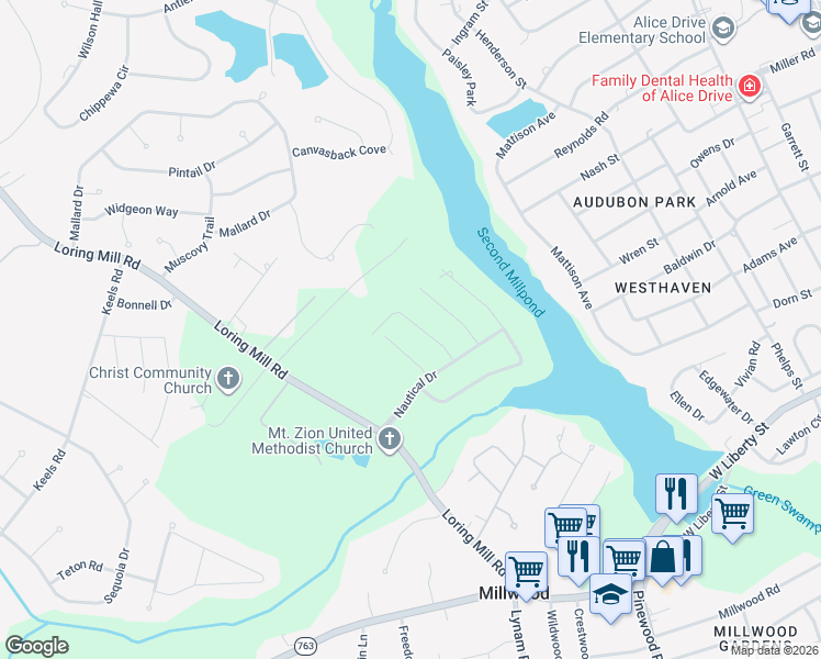 map of restaurants, bars, coffee shops, grocery stores, and more near 155 Loring Mill Road in Sumter