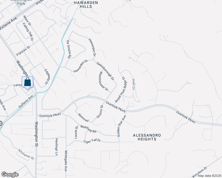 map of restaurants, bars, coffee shops, grocery stores, and more near 6936 Orozco Drive in Riverside