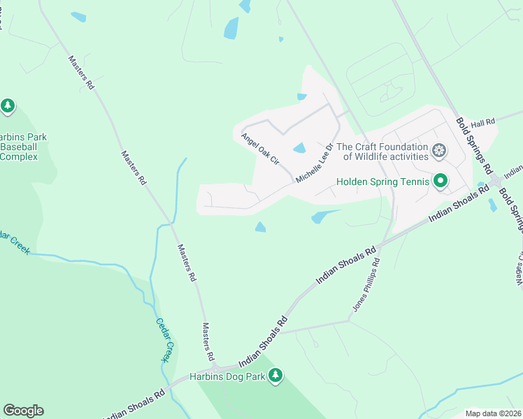 map of restaurants, bars, coffee shops, grocery stores, and more near 2821 Michelle Lee Drive in Dacula