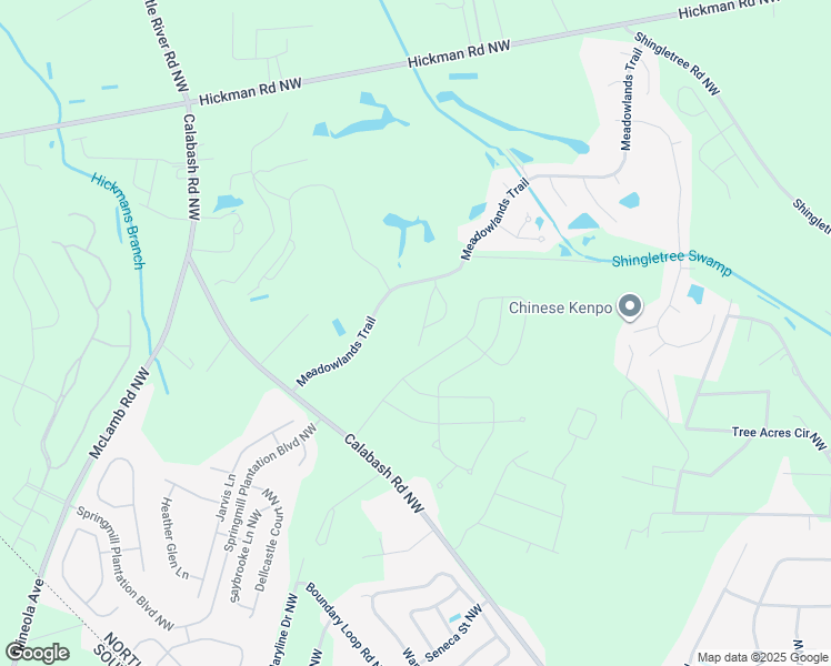 map of restaurants, bars, coffee shops, grocery stores, and more near 1068 Ridge Walk Way Northwest in Calabash